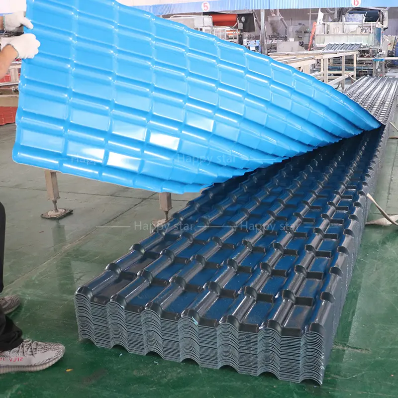 Yeni malzeme ısı yalıtımlı oluklu plastik asa sentetik reçine çatı panelleri çelik pvc levha asa çatı kiremitleri
