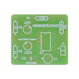 Taidacent NE555 zamanlayıcı Multivibrator kiti kararsız devre lehimleme kiti çift yanıp sönen elektronik DIY elektronik kitleri - Product Image 3