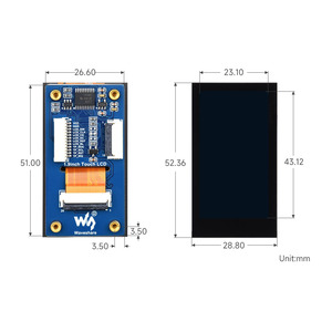 1.9インチタッチLCDディスプレイモジュールマイクロLCDディスプレイ172*320解像度IPS SPIおよびI2C通信262KディスプレイカラータッチLCD - Product Image 6