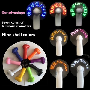 <span class=keywords><strong>LED</strong></span> Plástico Verão Pequena Mão Inteligente Brilhante Texto Portátil Mini Ventilador Carregável <span class=keywords><strong>Led</strong></span> Bateria Mensagem Fã