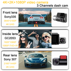 M700 <span class=keywords><strong>Dashcam</strong></span> 4k 소니 335 자동차 dvr 카메라 4K 대시 캠 3 렌즈 와이파이 gps 3 웨이 전면 4k 후면 2K 내부 1080P 4k <span class=keywords><strong>dashcam</strong></span> - Product Image 2