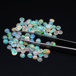 Yüksek kalite doğal Opal güçlü yuvarlak düz takı saat takım yüzük kolye bilezik taş doğal opal - Product Image 2
