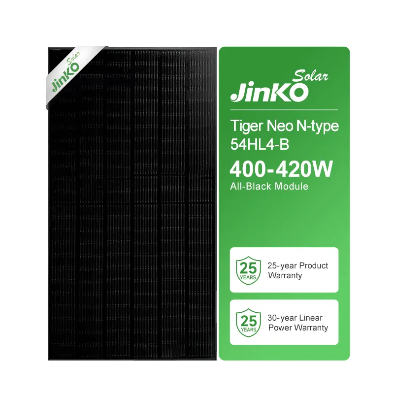 All Black 400Watt 405Watt 410Watt 415Watt 420Watt Jinko Tiger Neo N type Solar Panel with Cheap Price