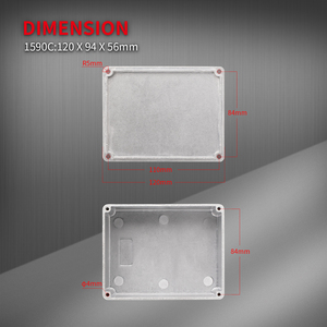 Daiertek กล่องอะลูมิเนียมแบบมีแป้นเหยียบ, 120x94.5X50มม. สำหรับเครื่องเสียงวีดีโอผลิตจาก1590C - Product Image 3
