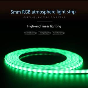En iyi Led çizgili COB450 LEDs/m 24V 5MM genişlik alçak gerilim RGB yedi renk akıllı kontrol - Product Image 3