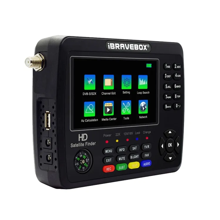 Original iBRAVEBOX V10 Finder Max 4,3 polegadas Display Digital Satellite Medidor Signal Finder