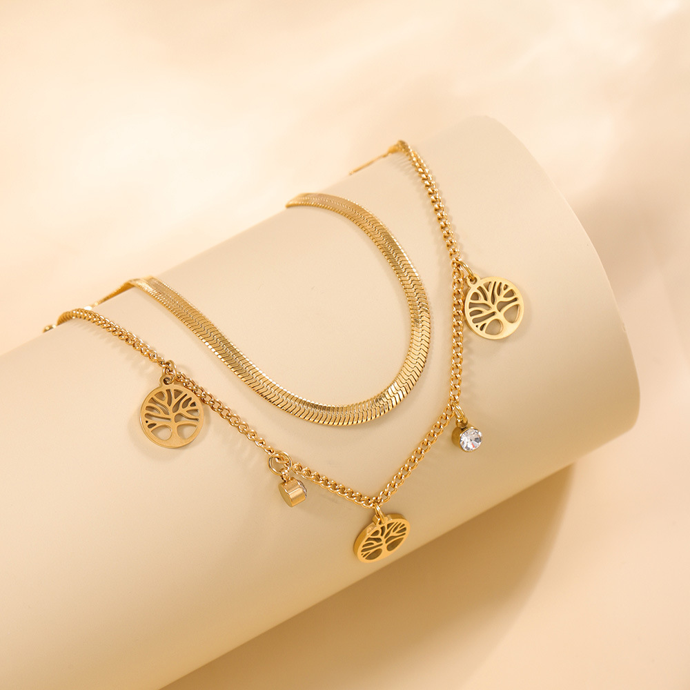 Life tree double layer gold
