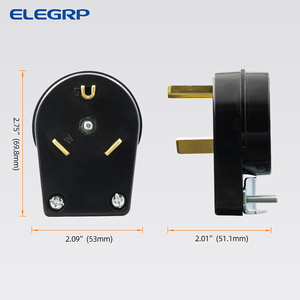 ปลั๊กตัวผู้3ขา30A ไฟฟ้าเรา UL มุมขวาแบบ2ขั้ว TT-30P เรา125V - Product Image 5