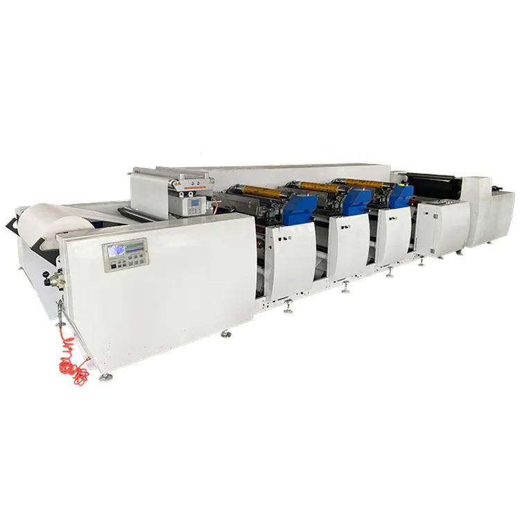 Máquina de impresión flexográfica de etiquetas de papel offset autoadhesiva rotativa intermitente de alta velocidad automática 320 Serie 3 4 5 6 colores