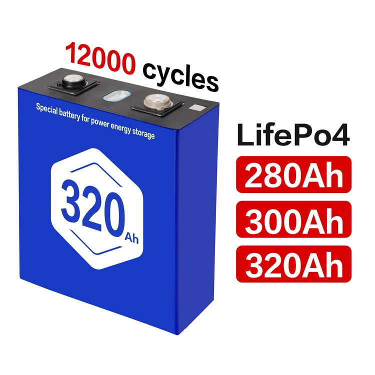 10000 Cyclus Leven Hithium Lifepo4 320ah Prismatische Batterij Cel 3.2V Lifepo4 Batterij 280ah Energie-Opslag Batterij Voor Zonnestelsel