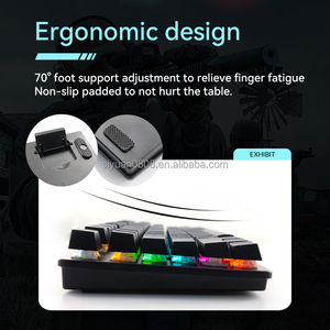Juegos de teclado y ratón para juegos de ordenador LED personalizados de fábrica Abs Teclado Klavye juegos de ratón y teclados con cable USB para escritorio - Product Image 5