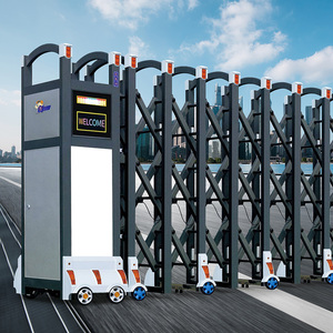 Bán Buôn Tự Động Điều Khiển Từ Xa Trượt Điện Hàng Rào Cổng Hợp Kim Nhôm Có Thể Thu Vào Cửa Quay Điện Có Thể Thu Vào Cổng - Product Image 4