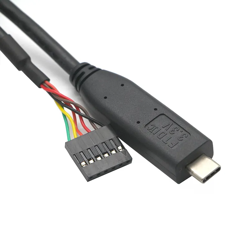 رخيصة عالية الجودة ftdi USB نوع C واجهة 5V 3.3V TTL مستوى Uart إشارات FTDI كابل يو إس بي كابل مع دوبونت 2.54 موصل
