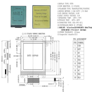 Regolatore prezzo di fabbrica RGB 82x128 punti matrice 2.4 pollici schermo Lcd modulo LCD retroilluminazione - Product Image 5