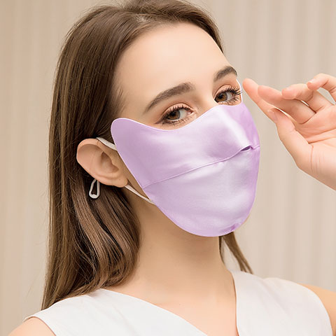 Light purple Silk mask