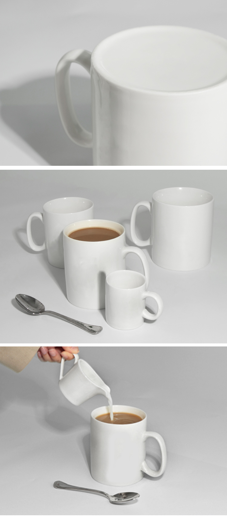 New Design White Mug Porcelain Coffee Mug Customized Coffee Cup