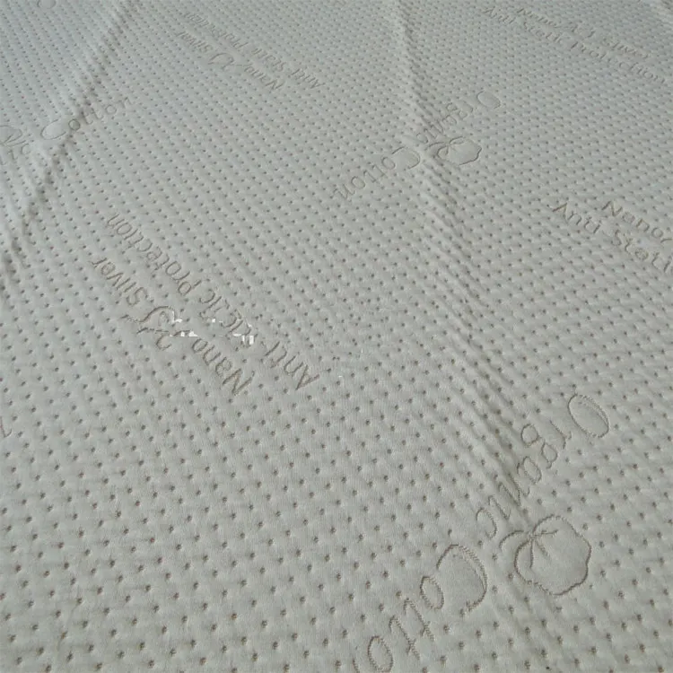 Tela de diseño especial 100% algodón, tejido Jacquard de punto de algodón orgánico para ropa de cama