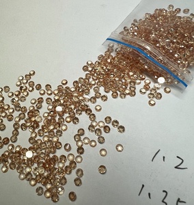 Rose Cut Fußball Gesicht Schneiden Perle 5A Zirkonia lose Steine 1,5mm bis 10mm 1000 teile/beutel für den Großhandel - Product Image 1