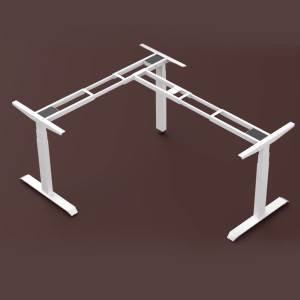 Custom L Shape Electric Standing Desks Frame Ergonomic Sit to Stand up <strong>Computer</strong> Desks <strong>Three</strong> Motor Standing <strong>Tables</strong> - Product Image 6