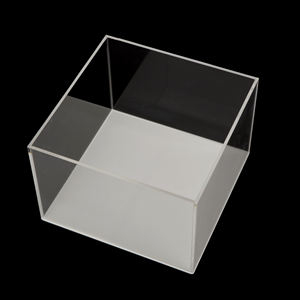 Caja de acrílico transparente minimalista personalizada caja de vitrina de acrílico transparente con tapa Cubo de caja de acrílico de plexiglás - Product Image 5