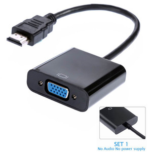 Adaptador HDMI a VGA con cable Extractor de audio de 3,5mm Cable de conversión de fuente de alimentación USB PC HDMI macho a VGA hembra convertidor de video - Product Image 3