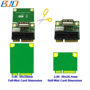 <strong>PCI</strong>-E 1X Slot + USB 2.0 Connector to Mini <strong>PCI</strong>-E MPCIe Expansion Riser Card With SATA 15PIN Power Cable - Product Image 4