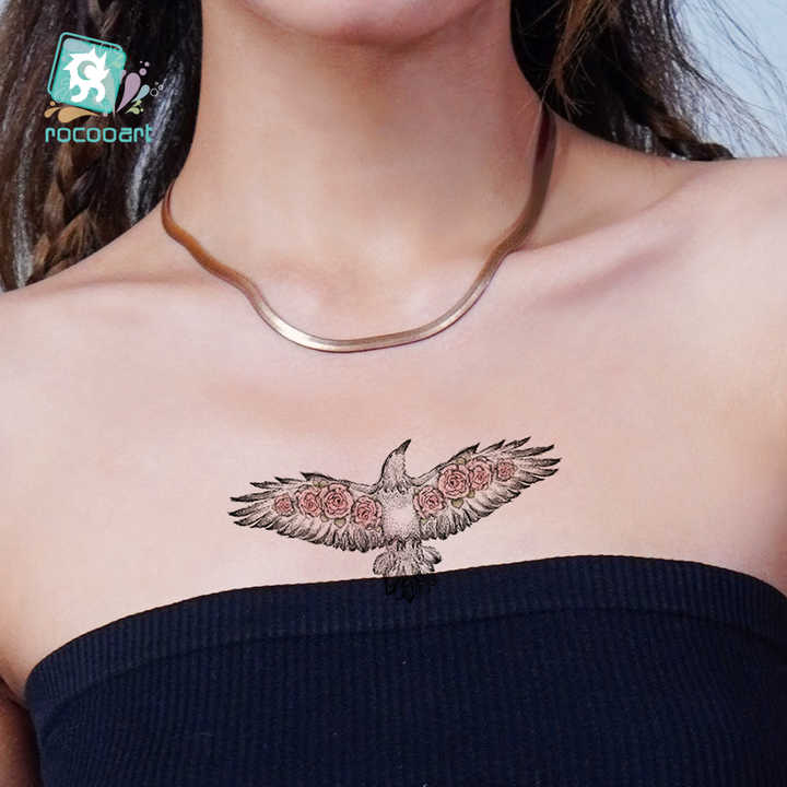 Rocooart Black Temporary Makeup Tattoo Designs Ear Face Arm Temporary Tattoo Small Sexy Animal Print Tattoo