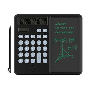Newyes基本双电源电子记事本12位笔记本计算器，带液晶平板写入器 - Product Image 1