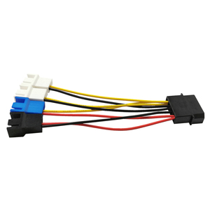 Porta D Molex 4 Pin da 1 a 4 3Pin 4 Pin ventola di raffreddamento 3 decelerazione dell'ingranaggio linea Buck 5V 7V 12V PC Chassis Computer CPU ventola di raffreddamento - Product Image 1