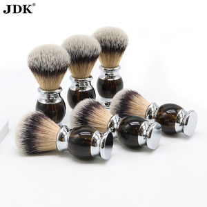 JDK מתכת שרף ידית סינטטי זקן גילוח מברשת בארבר לדעוך שיער מברשת עבור גברים