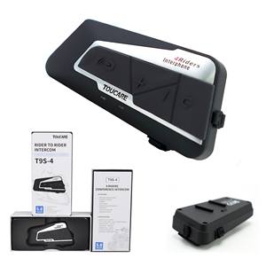 Toucare-intercomunicador Universal para casco de motocicleta, sistema de intercomunicación inalámbrico con bluetooth, T9S-4, 1200m, 4 conductores