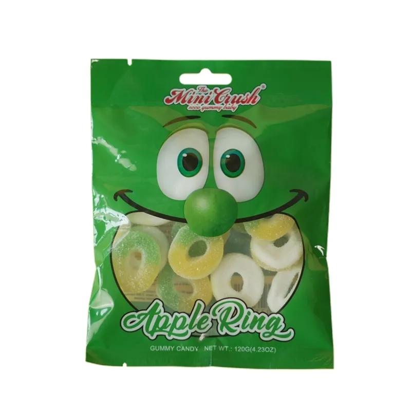 Bonbons à la gélatine personnalisés bon marché bonbons gommeux anneaux de pomme bonbons pour les enfants