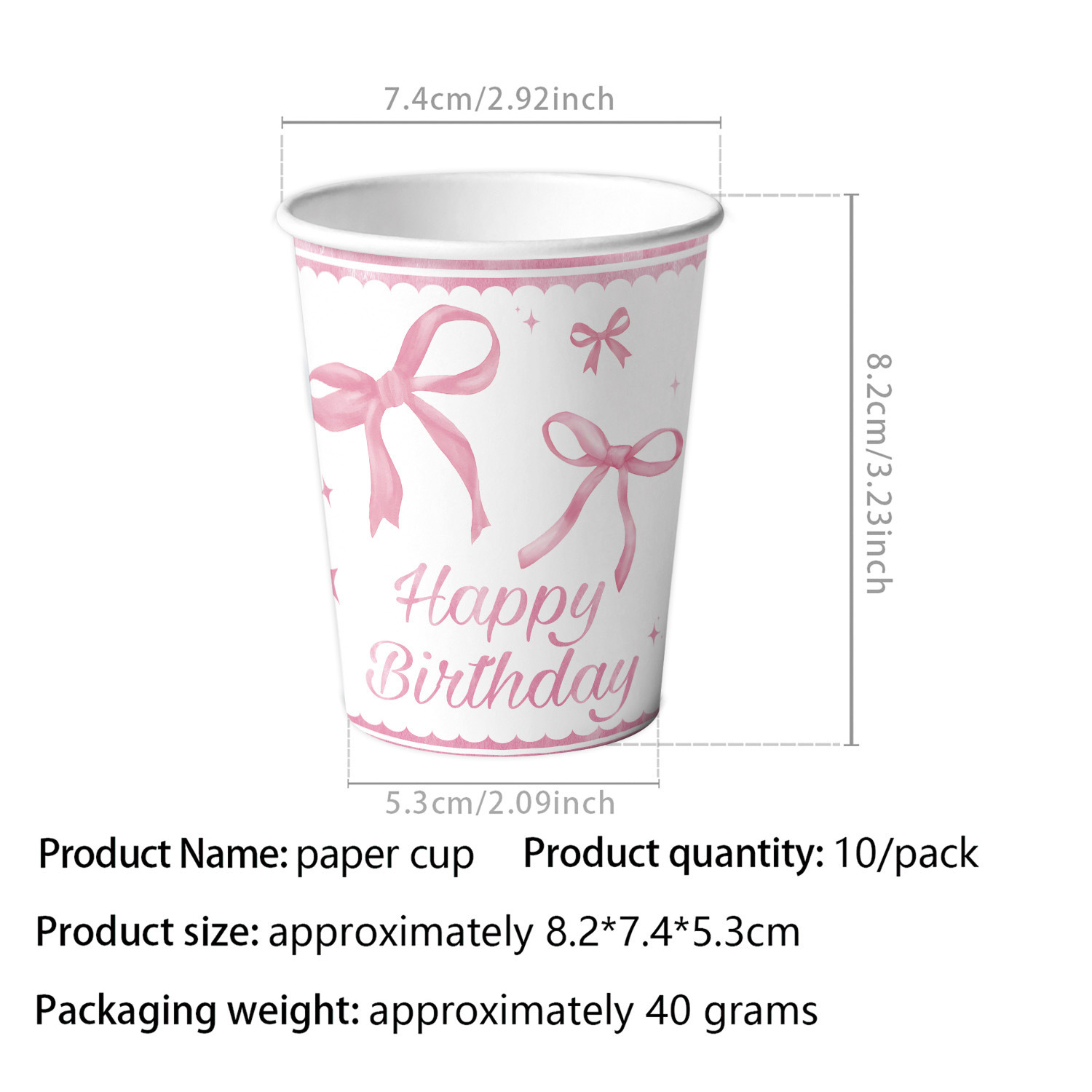 vaso de papel 10 unidades