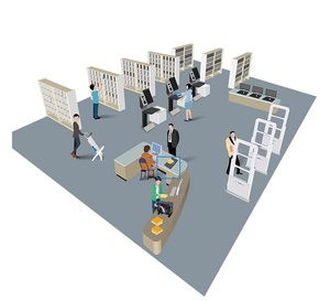 13.56mhz Desk <strong>Reader</strong> HF Self-service Book Return Machine 35cm Metalisation for Library All-in-one RFID Workstation <strong>Reader</strong> - Product Image 5