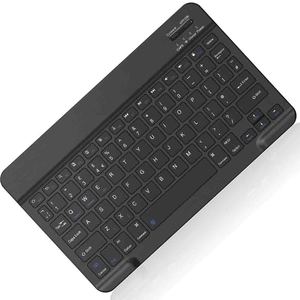 Teclado BT ultradelgado Mini teclado inalámbrico portátil recargable para Apple iPad iPhone Samsung Tablet teléfono IOS Android 10"