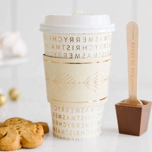 Floral Pattern Coffee Cups 16 OZ Beautiful Botanical Design Leak Proof Compostable Recyclable Perfect for Garden Caf&eacute;<strong>s</strong> - Product Image 4