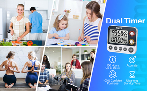 Temporizzazione personalizzata LCD digitale sveglia Timer multifunzione tempo di visualizzazione per studenti di apprendimento cucina cucina cucina Timer - Product Image 5