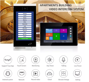 Android 8 Inch TUYA <strong>Intercom</strong> Smart <strong>Video</strong> Door Phone <strong>TCP</strong>/<strong>IP</strong> Apartment <strong>Video</strong> <strong>Intercom</strong> <strong>System</strong>