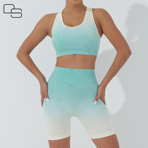 Bán Buôn Sexy Phòng Tập Thể Dục Tập Thể Dục Dài Tay Áo Xà Cạp Trang Phục Thể Thao Phù Hợp Với Phụ Nữ Liền Mạch Tập Thể Dục Yoga - Product Image 1