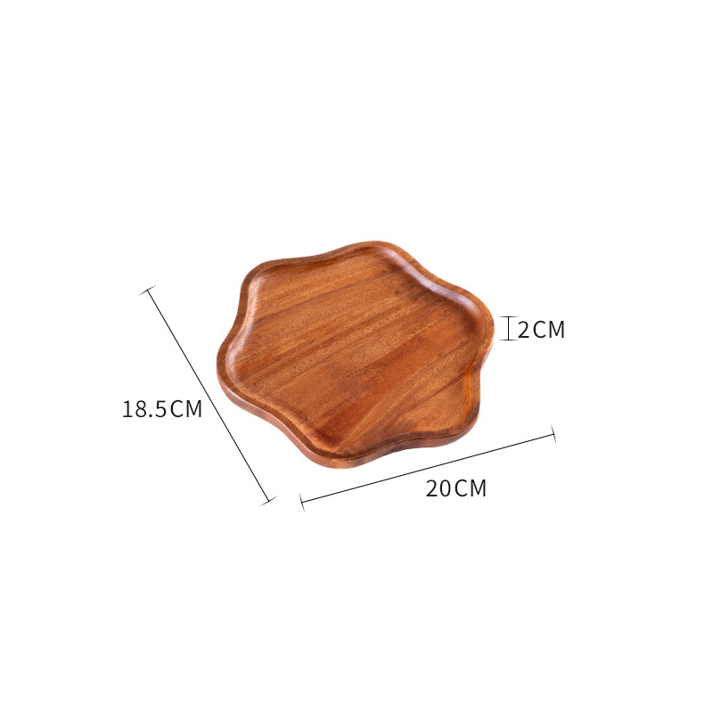 Assiette Fleur de Prunier 20*2cm -- marron