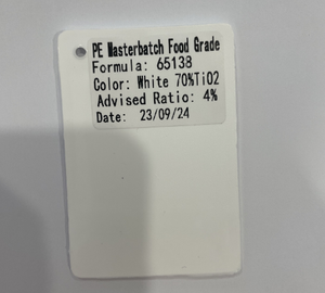 RongFeng colore fabbrica Masterbatch colorante additivo PE LDPE LLDPE HDPE Masterbatch bianco TiO2 70% 50% 30% 15% Food Grade 2-4% - Product Image 1