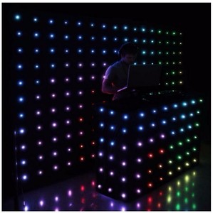 TUNERSYS P18 CM LED Sound Active DMX512 Video Star Cloth RGB Vision Curtain RGB <strong>Software</strong> Curtain for DJ Booth Matrix - Product Image 3