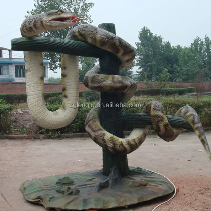 Zoo Park simulazione realistica rettile pitone animale a grandezza naturale serpente Animatronic