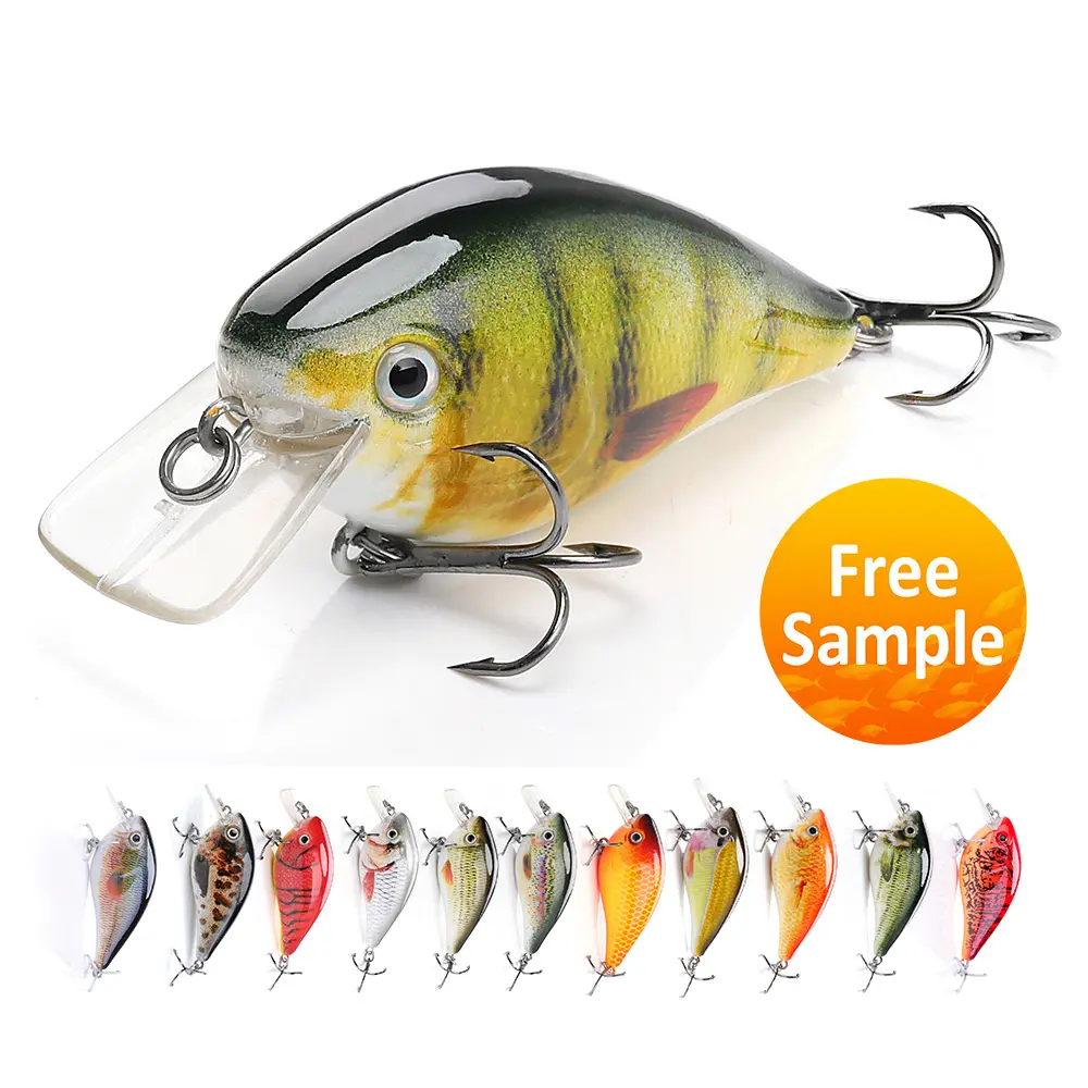 VTAVTA 6cm 12g Crankbaits Set per Bass Fishing Esche esche dure Topwater Lures Crank Bait Kit Attrezzatura da pesca