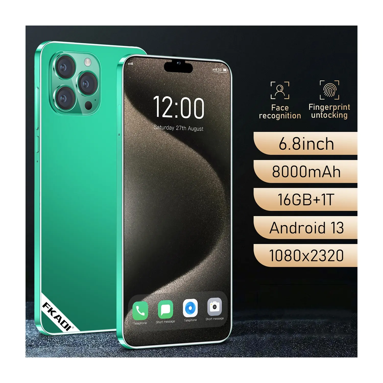 2024 5G Smartphone Original entsperrt 15 Pro Max tragbares ladegerät 16 GB + 1 TB Doppel-SIM-Karte Smart Mobile Phone