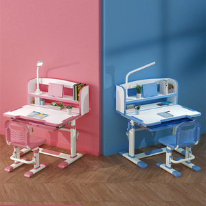 Yüksekliği ayarlanabilir masa ve sandalye modern yazı ev çizim ergonomik çocuk çalışma masa seti depolama çekmecesi - Product Image 4