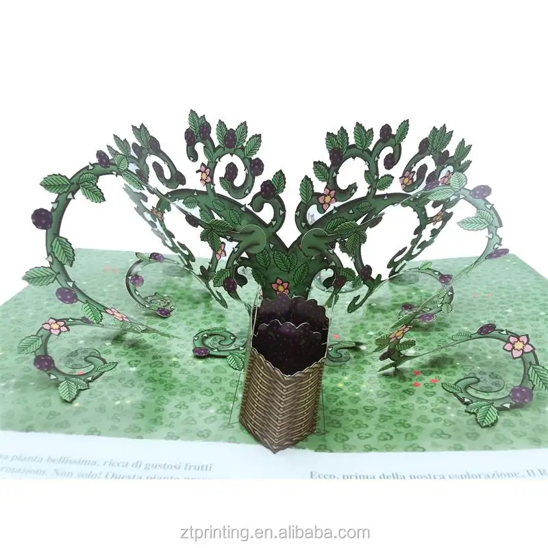 Personalizado impreso niños 3D pop-up libro de papel regalo decoraciones libros