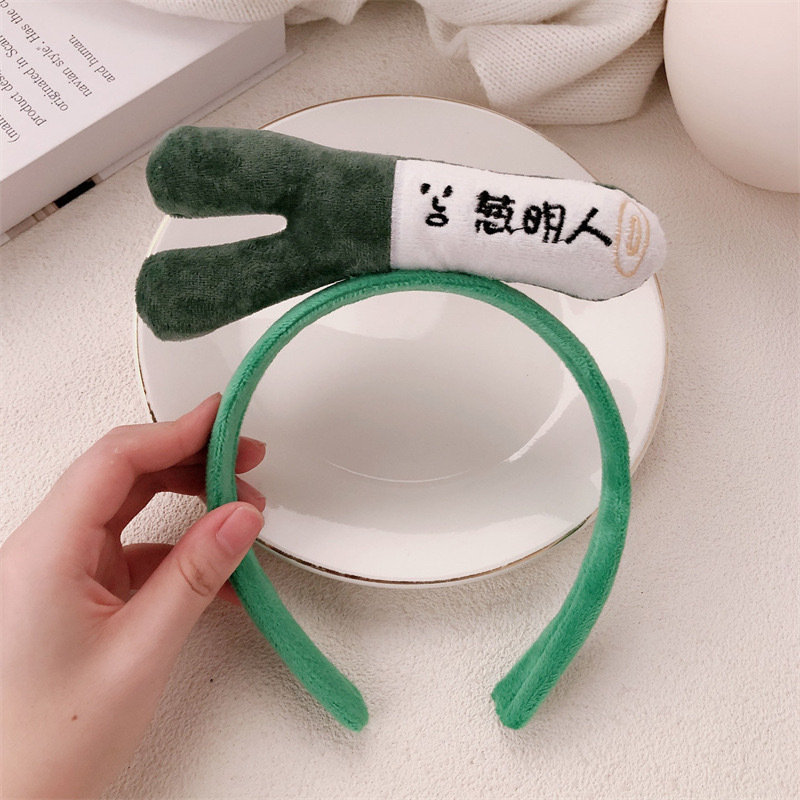 Diadema de cabello humano Congming - Verde claro