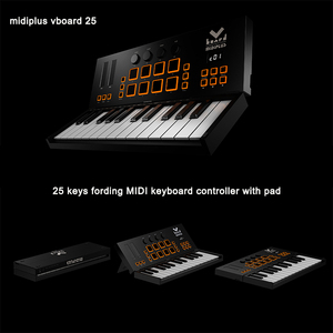 Midiplus Vboard 25 multifunción portátil inalámbrico Bluetooth 25 teclas plegable Piano USB MIDI teclado controlador con almohadilla - Product Image 4