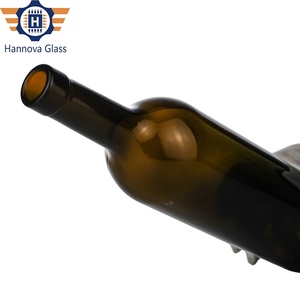 Bán buôn tùy chỉnh nhãn thiết kế sang trọng màu nâu sẫm hổ phách 750ml thủy tinh Burgundy chai rượu vang với nút chai 75cl rỗng chai rượu vang đỏ - Product Image 5